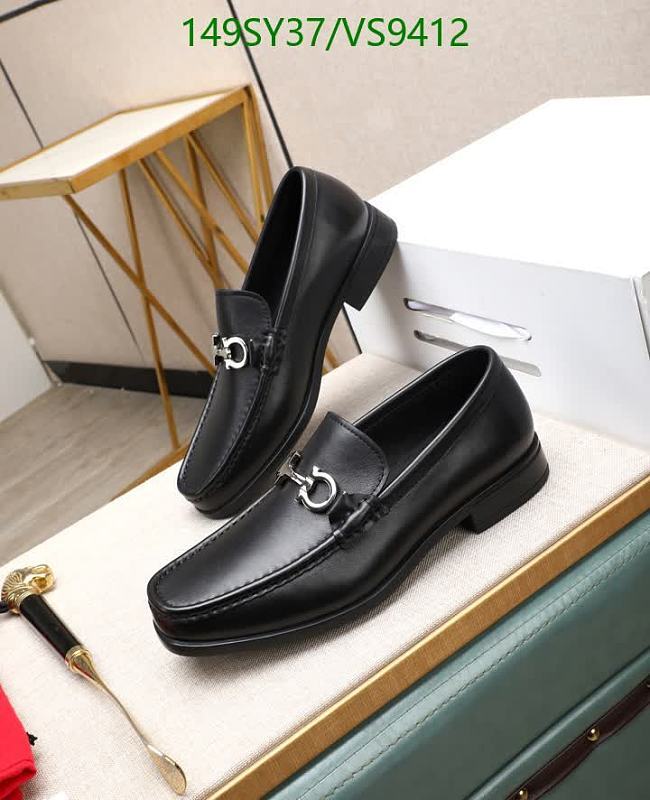 Salvatore Ferragamo Men's Black Leather Gancini Loafers