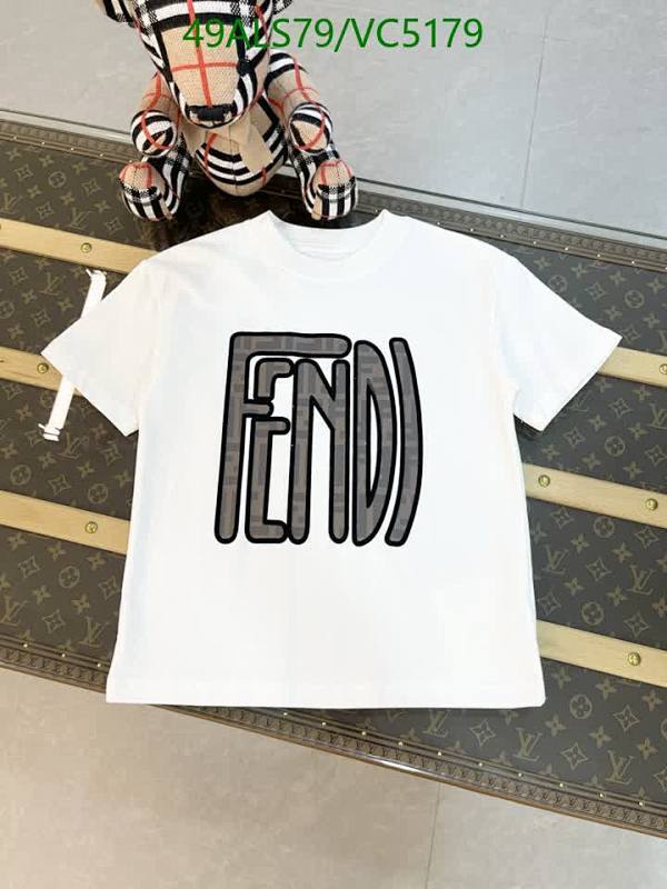 Fendi Kids' Cotton Crewneck T-Shirt with Bold Logo Print for Young Trendsetters