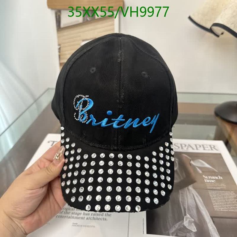 Stylish Britney Rhinestone Embellished Baseball Cap - Black Adjustable Hat