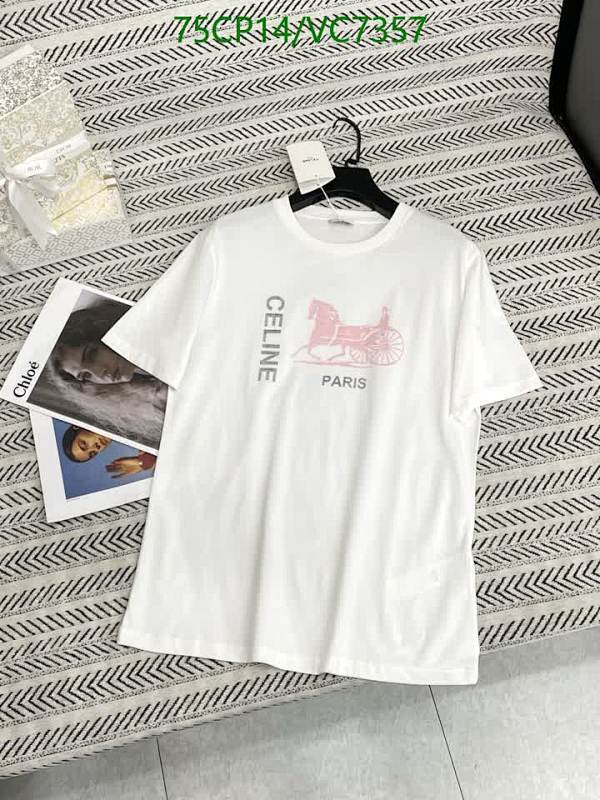 Celine Paris Horse Carriage Print Cotton T-Shirt - Comfortable & Stylish Top