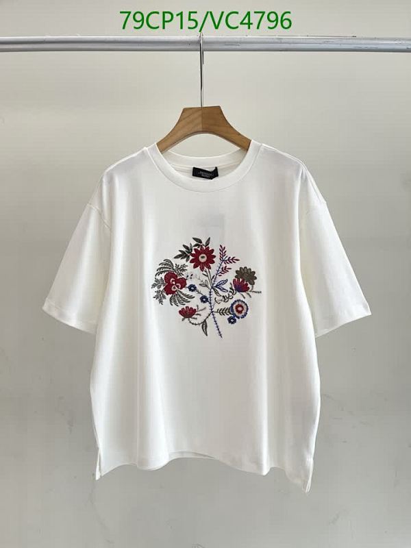 Max Mara Women's Embroidered Cotton T-Shirt - Short Sleeve Casual Top