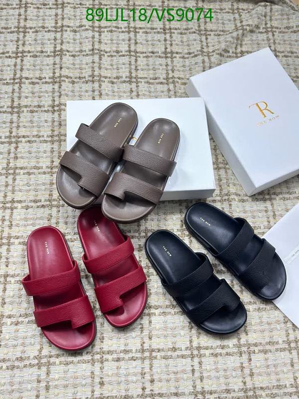 The Row Women's Cowhide Double Strap Slide Sandals - EU 35-41