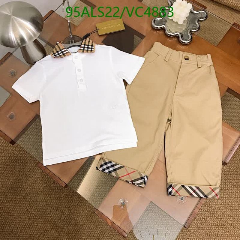 Burberry Kids' Classic Plaid Collar Polo & Chinos Set - VC4883
