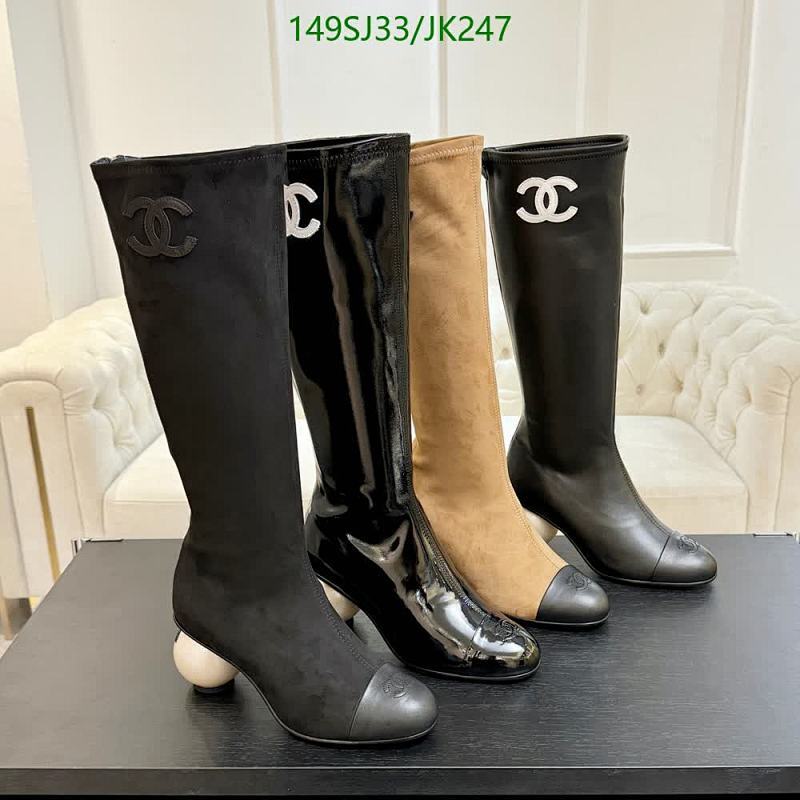 Chanel Women's Elegant Knee-High Boots - Genuine Leather & Sheepskin