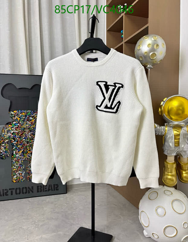Louis Vuitton Monogram Sweater for Men - White Knit Crewneck Top