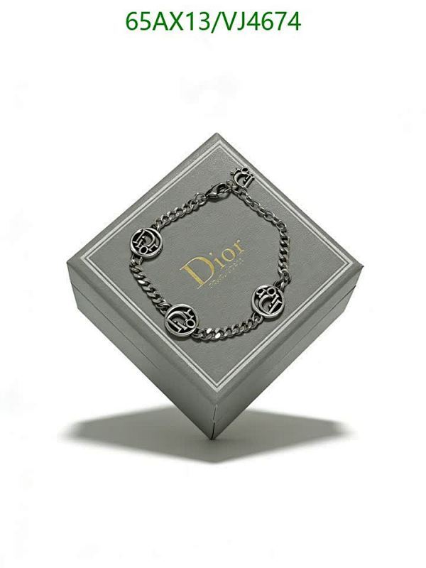 Dior Charm Bracelet - Adjustable Silver-Tone Chain - Elegant Designer Jewelry