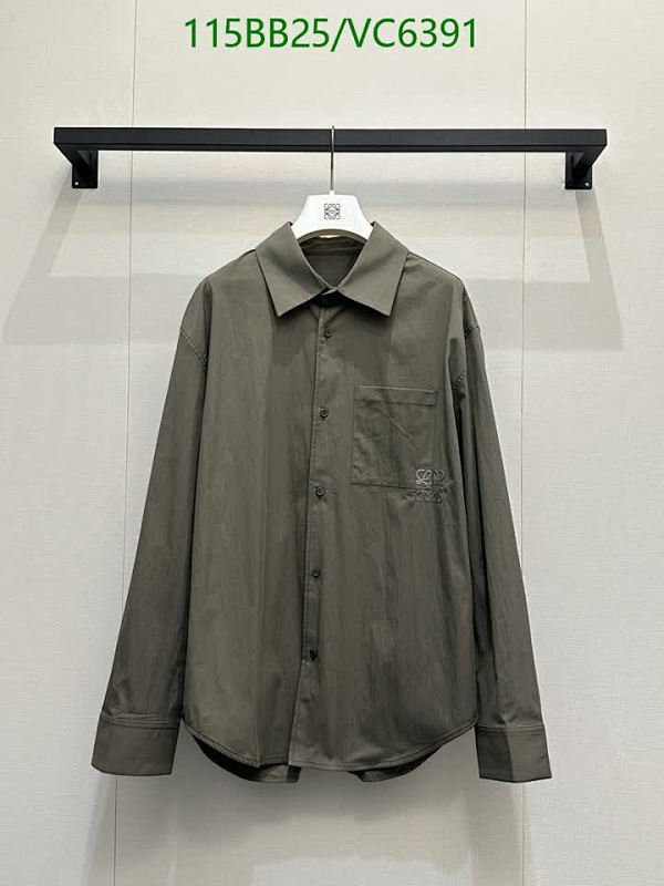 Loewe Men's Embroidered Anagram Cotton Long Sleeve Shirt in Olive Green 47 Loewe Men's Embroidered Anagram Cotton Long Sleeve Shirt in Olive Green