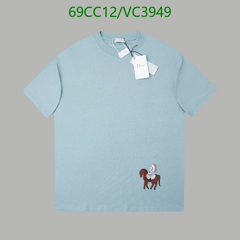 Dior Men's Cotton T-Shirt with Embroidered Motif - Comfortable & Stylish