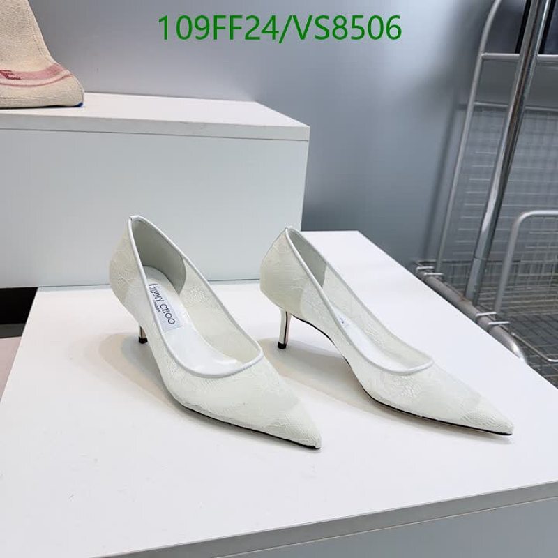 Jimmy Choo Women's White Lace Mesh Pointed Toe Pumps - EU 35-42