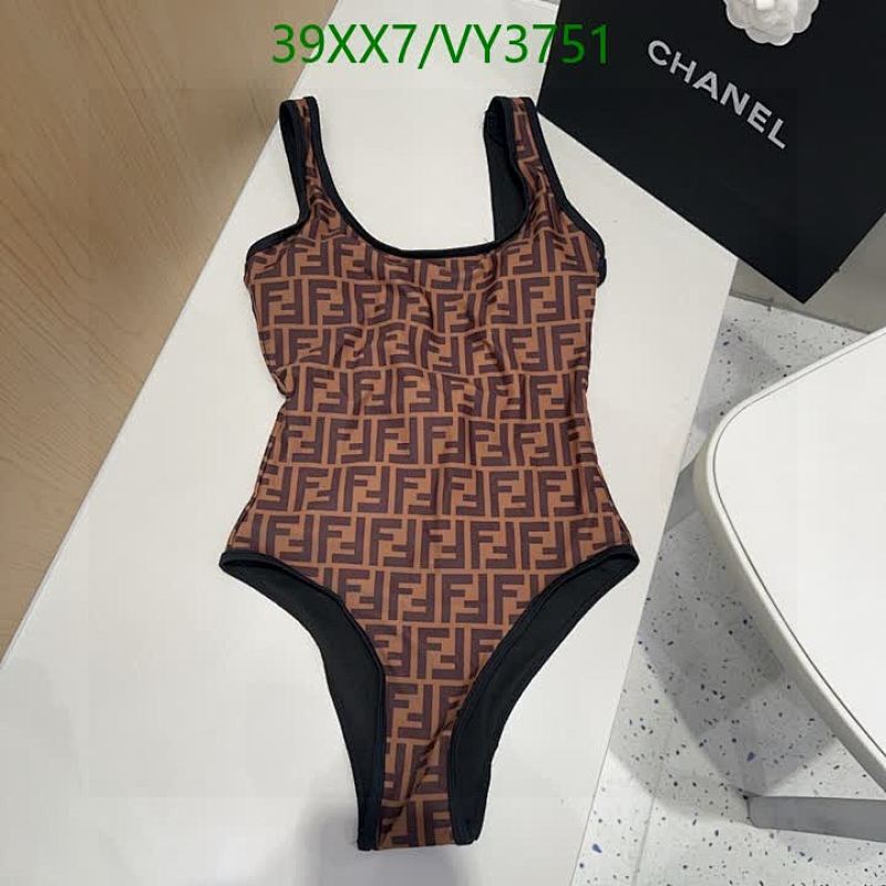 Fendi FF Motif One-Piece Swimsuit for Women - Luxury Designer Beachwear