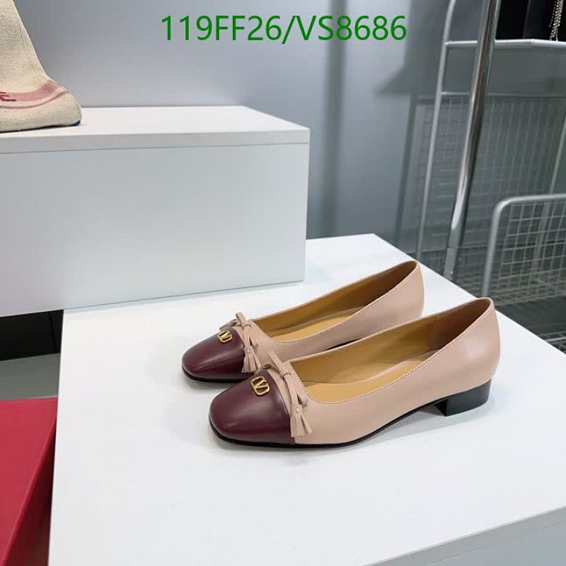 Valentino Women's Two-Tone Leather Bow Ballet Flats