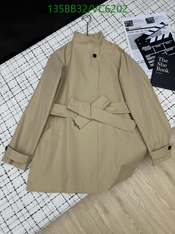 Dior Elegant High-Neck Belted Trench Coat - Lightweight Polyester Outerwear