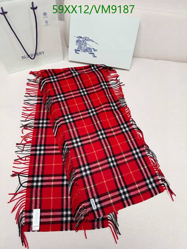 Burberry Classic Check Cashmere Scarf - Red Plaid, 155x30cm