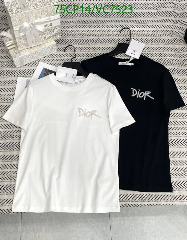 Dior Unisex Cotton T-Shirt with Embroidered Logo - Classic Black & White