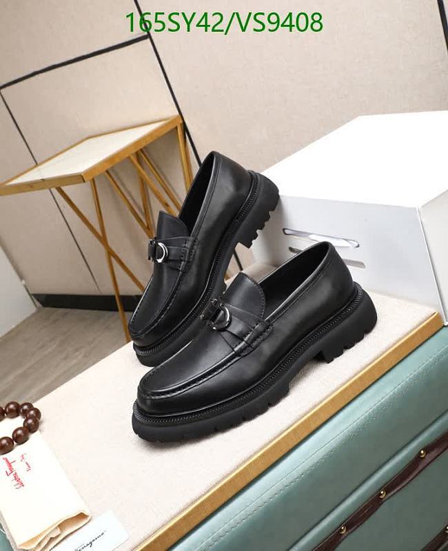 Ferragamo Men's Black Calf Leather Loafers with Chunky Sole
