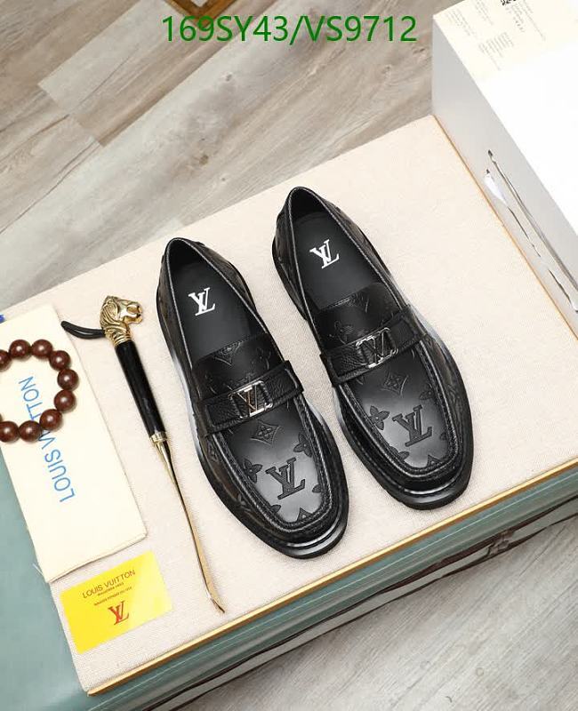 Louis Vuitton Men's Black Leather Loafers - Elegant Formal Footwear