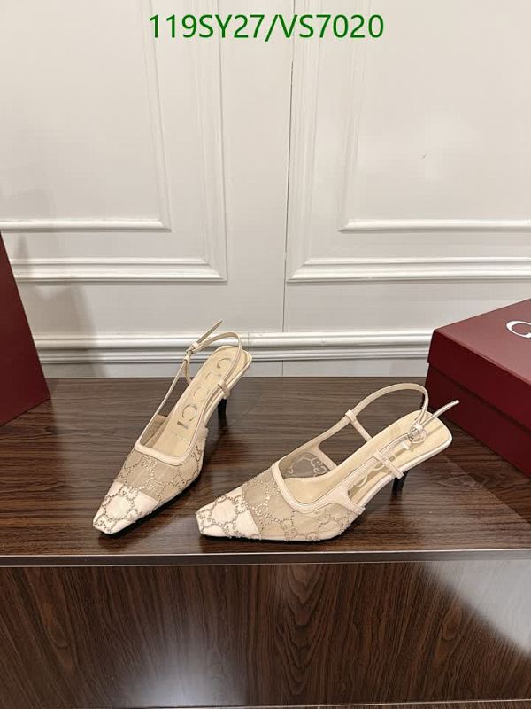 Gucci Women's Slingback Pumps - Elegant Mesh & GG Crystal Embellished Heels