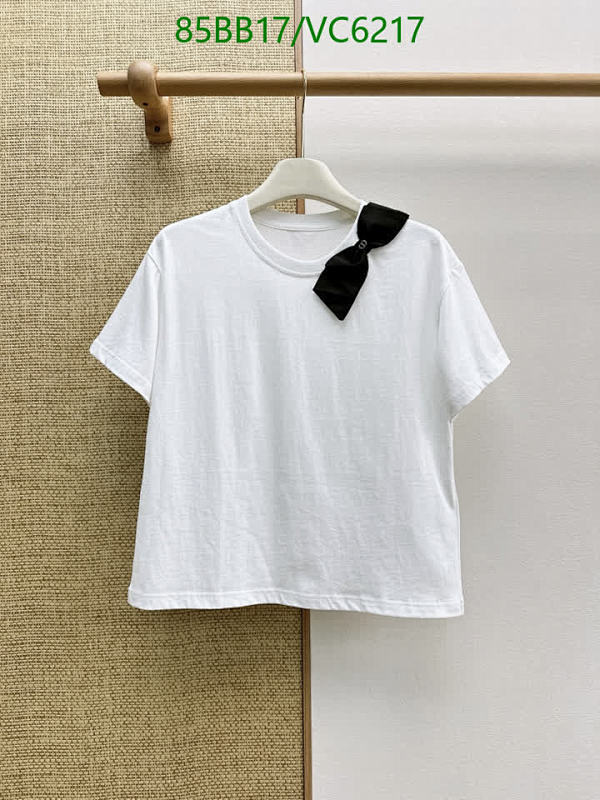 Dior Women's Cotton T-Shirt with Elegant Bow Detail - VC6217
