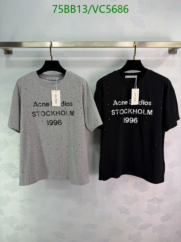 Acne Studios Stockholm 1996 Cotton T-Shirt - Short Sleeve Crew Neck Top