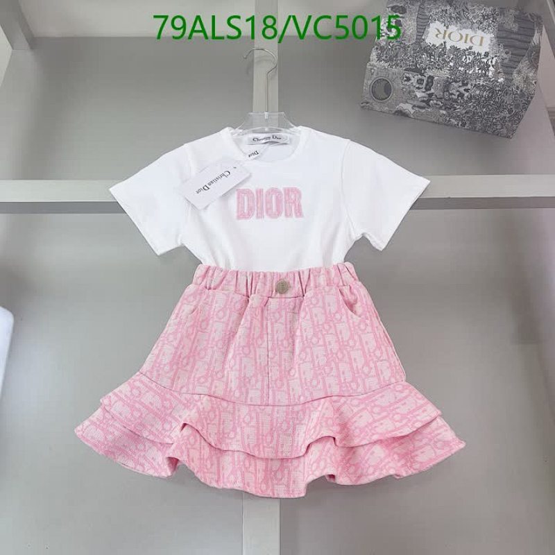 Dior Kids' Pink Logo T-Shirt & Ruffled Skirt Set - Premium Cotton Outfit