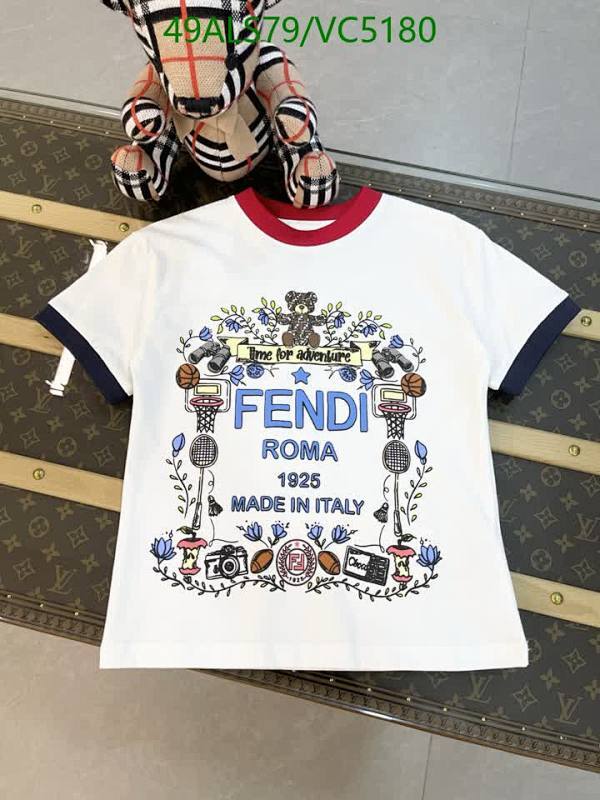 Fendi Kids' 'Time for Adventure' Cotton T-Shirt - Comfortable & Stylish