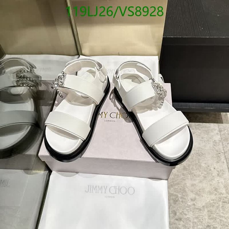 Jimmy Choo Women's White Leather Crystal Embellished Flat Sandals - Size EU 35-40