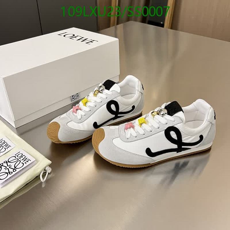 LOEWE Men's Flow Runner Sneakers - Genuine Leather & Suede Luxury Trainers