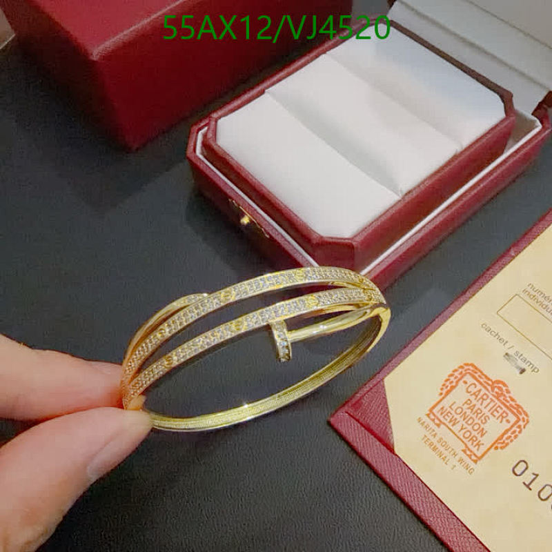 Cartier Triple-Band Pave Diamond Nail Bracelet in 18K Yellow Gold