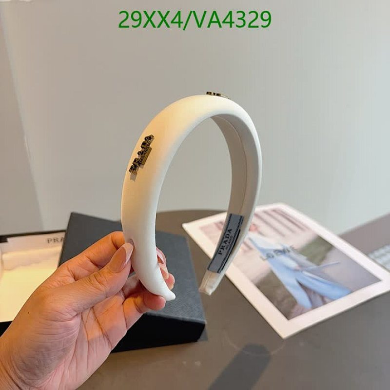 Prada Thick Padded Headband in White with Metal Logo - Elegant Hair Accessory