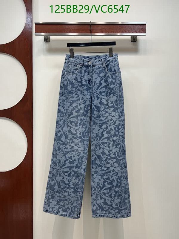 Louis Vuitton Monogram Denim Wide-Leg Jeans - Stylish & Comfortable