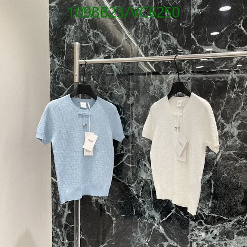 Dior Knitted Short Sleeve T-Shirt for Women - Comfortable & Stylish