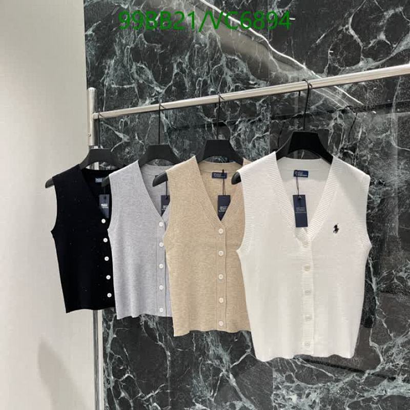 Ralph Lauren Women's Knitted Sleeveless V-Neck Cardigan Vest - Classic Fit 5 Ralph Lauren Women's Knitted Sleeveless V-Neck Cardigan Vest - Classic Fit