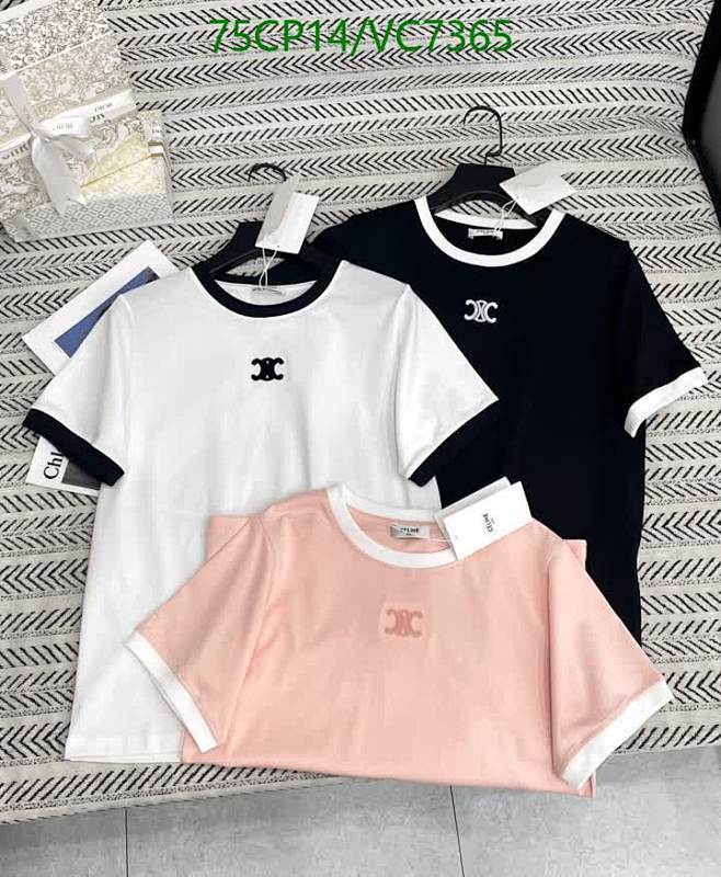 Celine Women's Triomphe Embroidered Cotton Short Sleeve T-Shirt