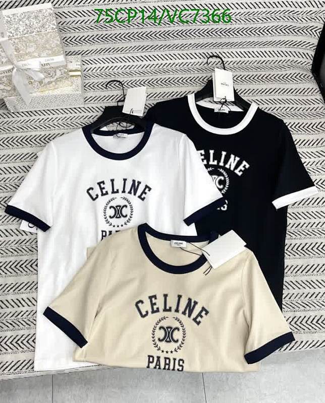 Celine Women's Cotton Ringer T-Shirt - Classic Logo Design for Everyday Wear