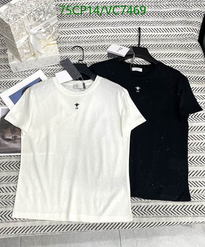 Dior Cotton T-Shirt with Embroidered Bee - Classic Unisex Crew Neck Tops