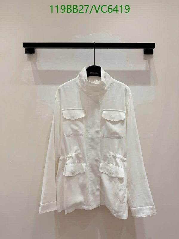 Loro Piana Women's White Hemp Field Jacket - Lightweight & Stylish