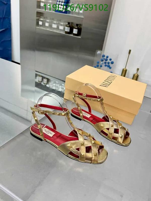 Valentino Women's Gold Studded Sheepskin Flat Sandals