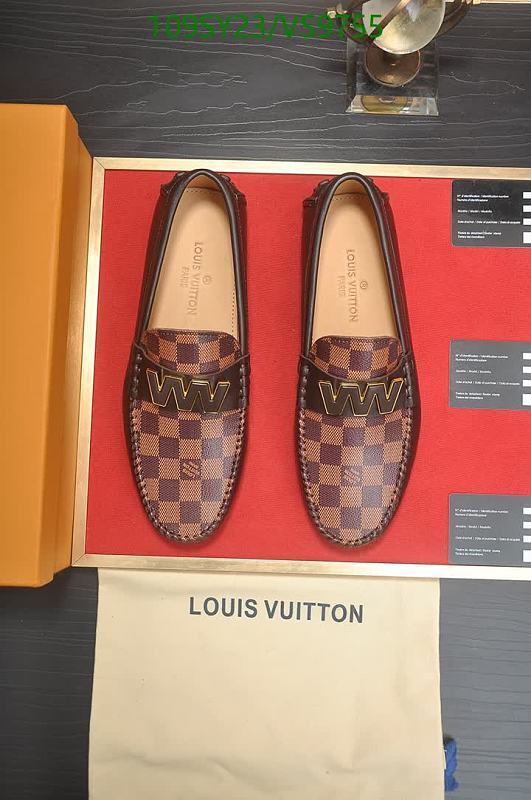 Louis Vuitton Men's Damier Ebene Loafers - Classic Brown Leather Shoes