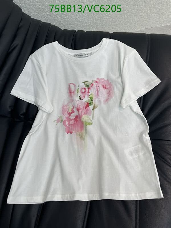Dior Women's Floral Print Cotton T-Shirt - Elegant Short Sleeve Top