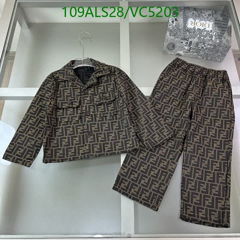 Fendi Kids Monogram Cotton Jacket & Pants Set - Stylish Children's Outfit