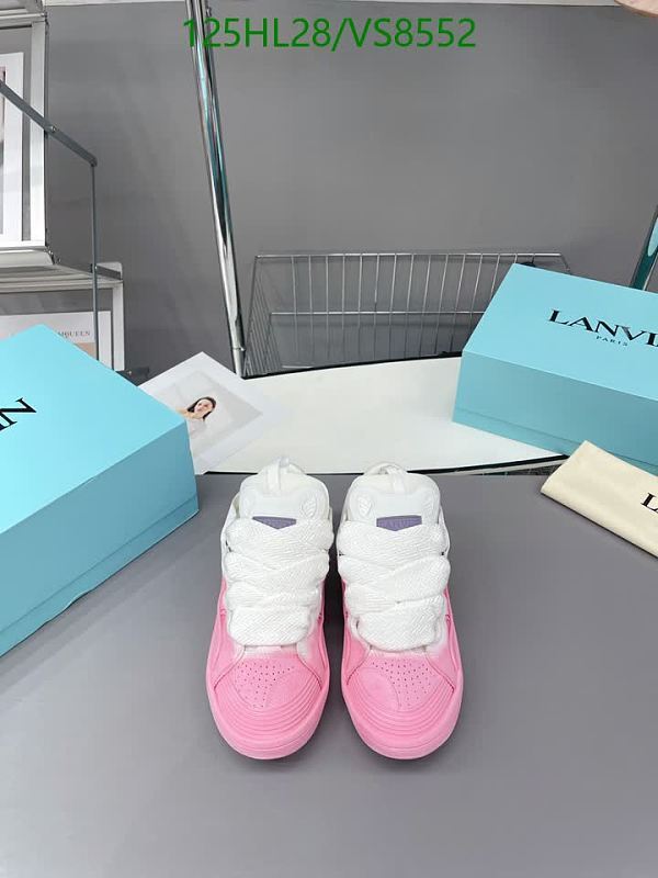 Lanvin Men's Pink Suede & Cowhide Low-Top Sneakers