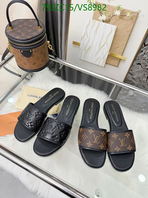 Louis Vuitton Women's Genuine Leather Slides - Elegant & Comfortable
