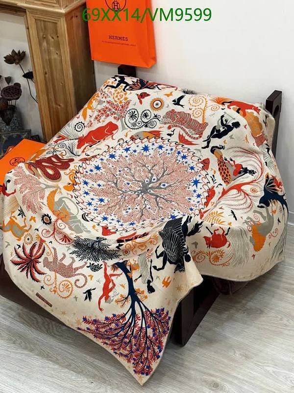 Hermes Luxurious Cashmere and Silk Scarf - 140x140CM Animal Print Design