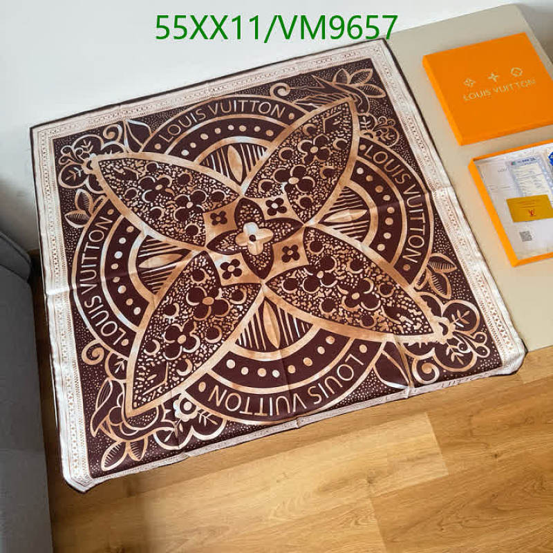 Louis Vuitton Silk Scarf 90x90cm - Elegant Monogram Design