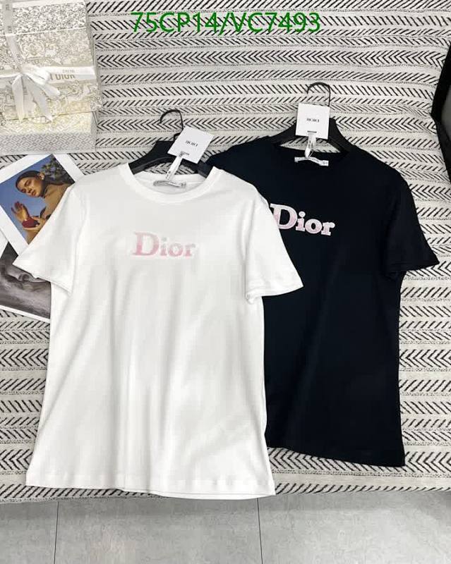 Dior Cotton Crewneck T-Shirt for Women - Classic Logo Design in Black & White