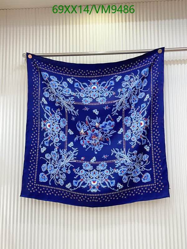 Gucci Blue Floral Real Silk Scarf - Luxurious 90x90CM Square Design