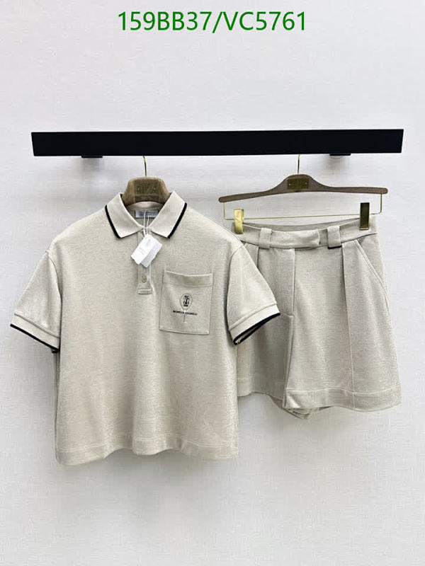 Brunello Cucinelli Men's Polo Shirt & Shorts Set - Casual Polyester Fiber Outfit