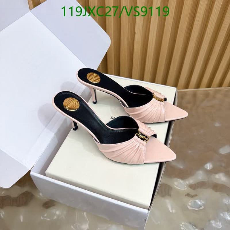 Yves Saint Laurent Women's Pink Leather Heeled Mules - EU 35-41