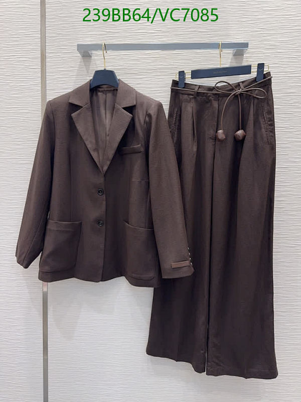 Louis Vuitton Women's Chic Linen Blazer & Wide-Leg Pants Set - VC7085