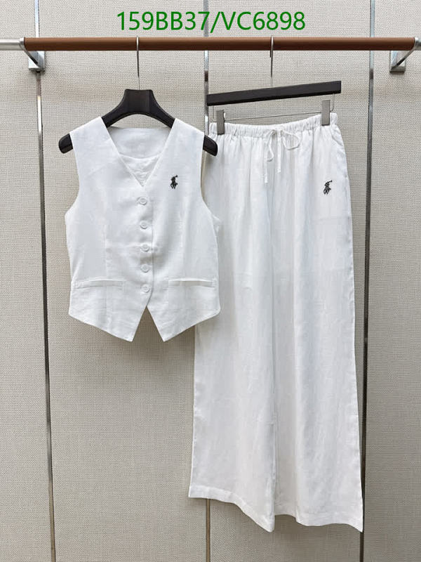 Ralph Lauren Women's Ramie Vest & Wide-Leg Pants Set - VC6898